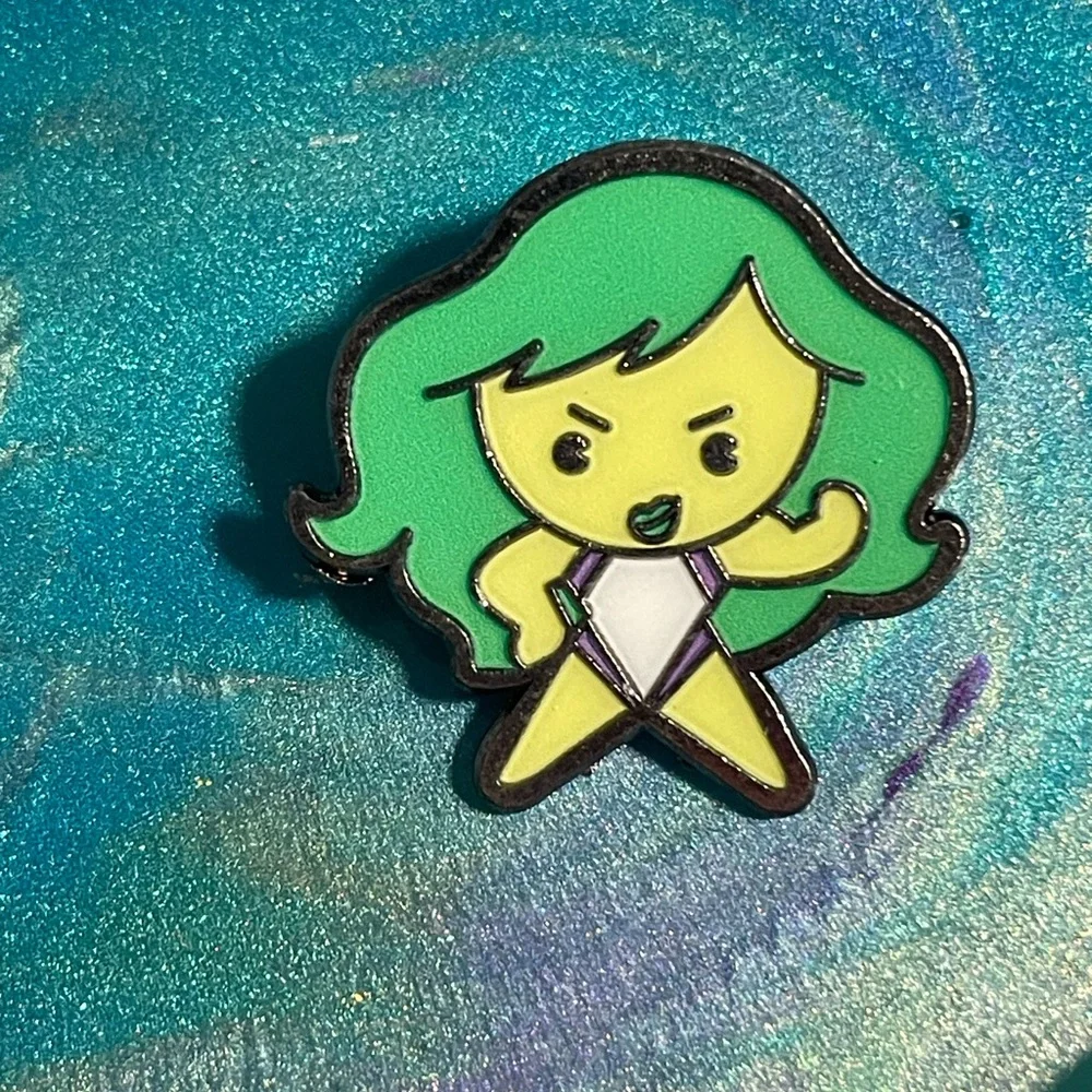 2015 Disney Marvel Kawaii Art Collection Mystery Pouch She Hulk Pin - Picture 1 of 2